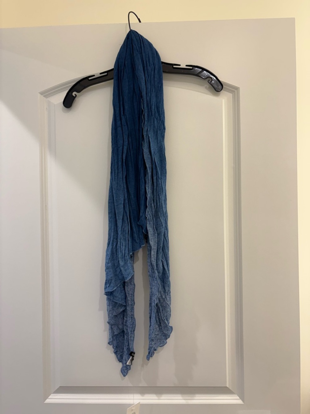 NWT Eileen Fisher Blues Ombre Viscose-Cashmere Scarf